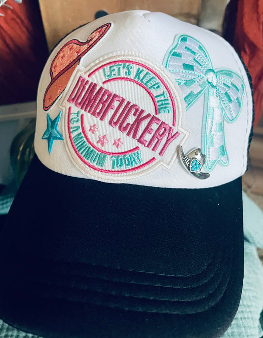 3 Patch Trucker Hat w/Pin